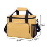 15L Oxford Thermal Lunch Bag, Portable Leakproof PEVA Liner Tote Bag, Waterproof Outdoor Picnic Camping Beach Lunch Cooler Bag for Food Storage, Keep Warm & Cold(yellow) In Australia - Darrahopens
