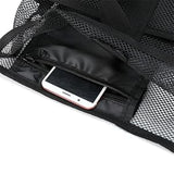 Dual Compartment Dry Wet Separation Beach Cooler Bag, Large Capacity Mesh Tote Bag, Oxford Insulated Lunch Bag for Picnic Swimming Camping Outdoor Travel(black)