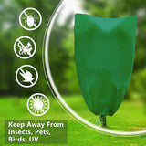 Frost Protection Plant Cover - 2 Pieces - Plant Cover - Frost Non-Woven Fabric - Plant Protective Covers - Plant Protection - Winter Protective Cover Tree/Plant - 80x100cm - Anti-Frost Protective Cover Plants - Winter Cover - Durable - Zipper - UV Permeab
