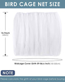 Birdcage Mesh Cover - Universal Birdcage Cover - Birdcage Splash Guard - Seed Catcher - Dust Cover for Birdcage - Birdcage Cover Skirt - Dustproof Mesh Cover - Dust Cover - Net - Birdcage Accessories - 40*150-220 cm - Black and White