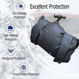 2 Pieces Frost Protection Cover - Tap Freeze Cover - Frost-Free Outdoor Tap Protection Cover - Outdoor Tap Covers - Frost Protection - Outdoor Tap Cover - Frost Protection Facade Tap - Frost Cover - Anti-frost - Waterproof Reusable - Black