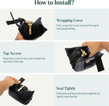 2 Pieces Frost Protection Cover - Tap Freeze Cover - Frost-Free Outdoor Tap Protection Cover - Outdoor Tap Covers - Frost Protection - Outdoor Tap Cover - Frost Protection Facade Tap - Frost Cover - Anti-frost - Waterproof Reusable - Black
