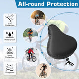 2 pieces - Bicycle Saddle Cover - Bicycle Saddle Cover - Waterproof Saddle Cover - Cover for Bicycle Saddle - Rain Cover - Saddle Cover - with drawstring - outdoor saddle cover - bicycle accessories - waterproof - universal - rain and dust protection - 24