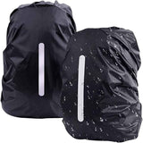 2 pieces - Backpack cover - Waterproof backpack cover - Waterproof rain cover for backpack - Waterproof rain cover - Reflective backpack cover - dust cover - for hiking, camping, traveling, cycling, outdoor activities - size M (40-50L) - 40*20*60 cm - bla