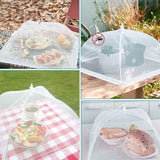 Fly Cover - 4 Pieces - Food Protection Covers - Fly Cover - Foldable - Pop-up Umbrella Net Tent - Cover - Mesh - Mesh Material - Fly Protection - For Food, Fruit, Barbecue - Insect Protection - Perfect Protection - 33*33 cm (12")