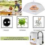 Fly Cover - 4 Pieces - Food Protection Covers - Fly Cover - Foldable - Pop-up Umbrella Net Tent - Cover - Mesh - Mesh Material - Fly Protection - For Food, Fruit, Barbecue - Insect Protection - Perfect Protection - 33*33 cm (12")