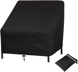 Sofa Protective Cover - Waterproof Chair Cover - Outdoor Patio Furniture Covers - Garden Chair Cover - Waterproof Swing & Lounge Chairs - Protective Cover - Snow Protection Cover - Waterproof - 210D Oxford Cloth - Black - 37.8"W x 30.7"D x 28.74"H