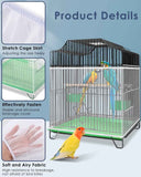 Birdcage Mesh Cover - Universal Birdcage Cover - Birdcage Splash Guard - Seed Catcher - Dust Cover for Birdcage - Birdcage Cover Skirt - Dustproof Mesh Cover - Dust Cover - Net - Birdcage Accessories - 40*150-220 cm - White