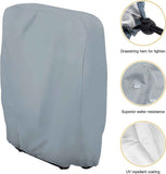 Waterproof Chair Cover - 2 Pieces - Garden Chair Cover - Protective Cover for Garden Furniture - Cover for Folding Chairs - Garden Furniture Cover - Garden Chair Cover - 71x20/34x110cm - For Outdoor Use in the Garden, Balcony or Terrace - Gray - 210D Oxfo