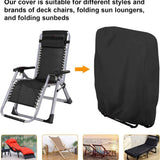 Waterproof Chair Cover - Set of 2 - Garden Chair Cover - Protective Cover for Garden Furniture - Waterproof Chair Cover - Cover for Folding Chairs - Garden Furniture Cover - Garden Chair Cover - 71x20/34x110cm - For Outdoor Use in the Garden, Balcony or T