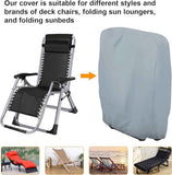 Waterproof Chair Cover - Garden Chair Cover - Protective Cover for Garden Furniture - Waterproof Chair Cover - Cover for Folding Chairs - Garden Furniture Cover - Garden Chair Cover - 71x20/34x110cm - For Outdoor Use in the Garden, Balcony or Terrace - Gr