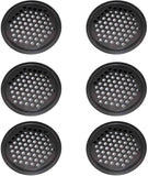 pieces - air grilles - ventilation grille cover - ventilation grille - ventilation holes - 53mm - black - round - stainless steel - for kitchen, bathroom, wardrobe, cupboard