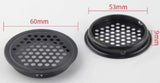 pieces - air grilles - ventilation grille cover - ventilation grille - ventilation holes - 53mm - black - round - stainless steel - for kitchen, bathroom, wardrobe, cupboard