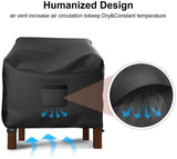 Waterproof Chair Cover - Set of 2 - Garden Chair Cover - Protective Cover for Garden Furniture - Garden Furniture Cover - Garden Chair Cover - 96 x 79 x 74 cm - For Outdoor Use in the Garden, Balcony or Terrace - Black - 210D Oxford Cloth - Waterproof - D