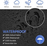 Waterproof garden chair covers - Pack of 2 - Garden furniture cover - Waterproof, weatherproof outdoor chair cover - 210D Oxford - Outdoor chair cover - Patio stacking chair cover - Black stacking chair cover - 75 x 75 x 120 cm - Black