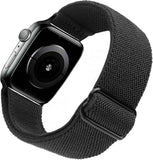 Compatible with Apple Watch Stretch Band Apple Watch 45mm 44mm 42mm Adjustable Sport Bracelet for Men and Women Black