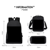 Darrahopens Baby & Kids > Baby & Kids Others > Kid's Backpacks Messi Backpack Shoulder Bag 3-Pack Blue School Bag