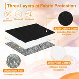 Air Conditioner Covers for Window Units - 3 Layers Insulation Outside AC Cover with Elastic Drawstring Metal Buckle Strap, Outdoor Winter Waterproof AC Canopy Sun Shade - 27.5 × 22.5 × 18.5 Inch