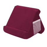 Foldable Tablet Pillow Holder Soft Red Compatible with iPad Kindle Fire Samsung