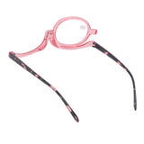 Magnifying Cosmetic Glasses Lightweight Foldable Rotating Single Lens +3.00 Pink for Women