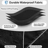 OutdoorLines Waterproof Outdoor Patio Heater Covers with Zipper and Storage Bag, Dust-proof UV-Resistant Windproof Propane Heavy Duty Heater Cover for Standing Heater, 1 Pack-89Hx33Dx19B inch Black