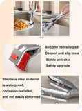 Barbecue Tongs - Anti-Scorch Clamps - Pack of 2 - Stainless Steel Anti-Scorch Clamps - Use to remove hot plates, bowls, pizza pans, etc. with food from microwaves and air fryers.