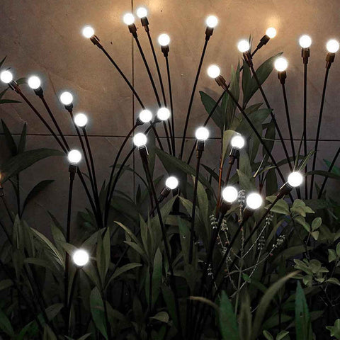LED solar lights - Outdoor lighting - Solar garden lighting - Mood lighting - LED solar garden lights - Firefly-shaped - 12 flower pots x 2 - Waterproof, suitable for outdoor use - Ideal for decorating patio paths - White light