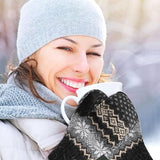 Darrahopens Fashion > Women's Fashion > Women's Socks & Hosiery Pack of 3 pairs - Warm winter gloves for women - Extra thick - Knitted imitation - Suitable for cold winter weather (style B)