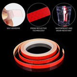 Reflective Stickers Bicycle - 5-pack - Reflective Tape - Reflector Sticker - Self-adhesive safety tape - Waterproof - Warning tape - 8 meters x 10 mm