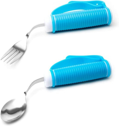 Darrahopens Health & Beauty > Health & Wellbeing > Mobility & Accessibility Flexible and adaptable cutlery for seniors, people with disabilities, Parkinson's disease, arthritis, hand tremors, weak grip and people with disabilities, arthritis - Non-slip handles - Easy to hold - Suitable for handshakes