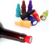 Darrahopens Home & Garden > Kitchenware > Food Storage 4 Piece Colored Stoppers - Reusable - Silicone Material - With Non-slip Handle, Perfect for Champagne, Keeps Your Drink Fresh