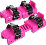 Darrahopens Baby & Kids > Ride On Cars, Go-karts & Bikes > Bikes & Scooters Adjustable Kids' Skates - Double Blade for Stability - With Straps & Shoe Size 16-21 - Pink