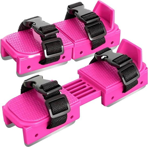 Darrahopens Baby & Kids > Ride On Cars, Go-karts & Bikes > Bikes & Scooters Adjustable Kids' Skates - Double Blade for Stability - With Straps & Shoe Size 16-21 - Pink