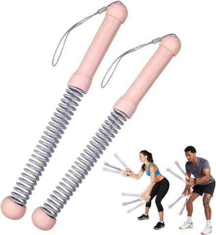 Darrahopens Sports & Fitness > Exercise, Gym & Fitness > Gym Equipment & Accessories 2-Pack Cordless Battle Ropes - Battle Rope - Fitness Rope - Soft Grip - For Home Gym & HIIT - Portable Arm and Core Trainer - Pink