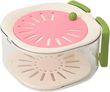 Darrahopens Home & Garden > Kitchenware > Food Storage Multifunctional Fruit Washing Basket with Colander and Lid - 2-in-1 Drain Basket & Fruit Colander - Suitable for Kitchen, Refrigerator, Picnic and Camping - Pink