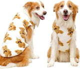 Darrahopens Pet Care > Dog Supplies > Dog Apparel Dog Coat - Cute Bear Pattern - Plush Dog Vest - Winter Dog Coats - Dog Coat - Suitable for medium to large dogs weighing 20-25 kg - White