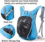 Backpack with 2L Water Bag - Running Vest - Adjustable Lightweight Cycling Backpack - Suitable for Hiking and Cycling（Black）