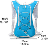 Backpack with 2L Water Bag - Running Vest - Adjustable Lightweight Cycling Backpack - Suitable for Hiking and Cycling（Black）