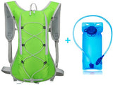 Backpack with 2L Water Bag - Running Vest - Adjustable Lightweight Cycling Backpack - Suitable for Walking and Cycling（Vegetable）