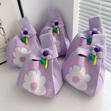 Darrahopens Fashion > Women's Fashion > Women's Handbags Storage bag - Knitted bag - Floral handbag - Exquisite souvenir - Snack bag - Practical and versatile - Knitted - Bucket bag - Set of 2