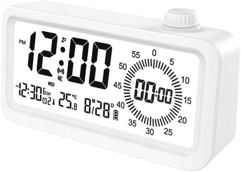 Darrahopens Home & Garden > Decor > Clocks Visual alarm clock - Timer - Three alarms - Backlight - Two displays - Countdown function - Timer reminder for children - White