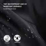Bicycle cover - Waterproof bicycle cover for one bicycle - Waterproof bicycle cover - 200 x 110 x 70 cm - Bicycle cover with lock hole - Rainproof, dustproof, sun-resistant and water-resistant sunshade, suitable for mountain bikes and racing bikes.