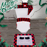 Darrahopens Home & Garden > Bathroom Accessories > Toilet & Bidet Accessories Toilet Seat Covers - Set of 4 - Christmas Toilet Seat Covers - Christmas Bathroom Accessories - Cute Christmas Dwarf Toilet Seats - Christmas Bathroom Decorations - Easy to Clean - Non-Slip Toilet Mats