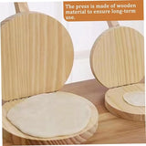 Darrahopens Home & Garden > Kitchenware > Bakeware & Accessories Tortilla Press - Natural Wood Tortilla Press - 6.5 Inch Round Tortilla Press with Handle - Tool for Making Homemade Tortillas, Burritos, Chapatis, and Tortilla Dough