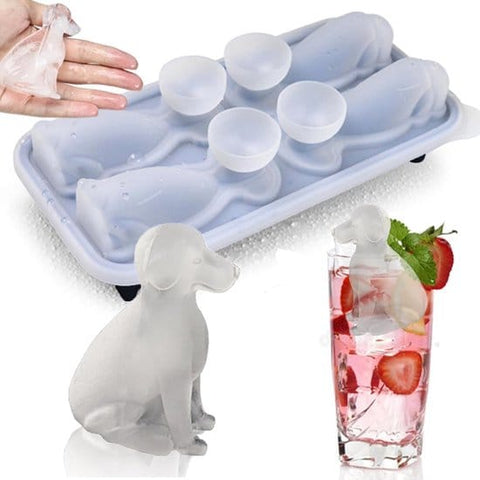 Darrahopens Home & Garden > Kitchenware > Bakeware & Accessories 3D Labrador Ice Cube Mold - With Integrated Funnel - Dog Friendly Shape - Silicone & Easy De-molding