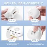 Electric nail clipper - Automatic nail clipper - Safe nail clipper with wireless charging - With LED light and collection container for nail debris - Suitable for children, adults and seniors