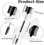 Darrahopens Pet Care > Dog Supplies > Dog Grooming Supplies Pet Grooming Comb - 2-Piece Set - Tear Stain Removal Comb for Dogs - Double-Sided Eye Brush for Dogs - Pet Cleaning and Grooming Comb - Pet Eyelash Comb
