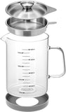 Darrahopens Home & Garden > Kitchenware > Food Storage Oil Can - Leak-Proof Oil Container - Oil Filter Can - Oil Container for Household Kitchen Use - Leak-Proof Oil Can with Mesh Filter - Glass Oil Filter Can