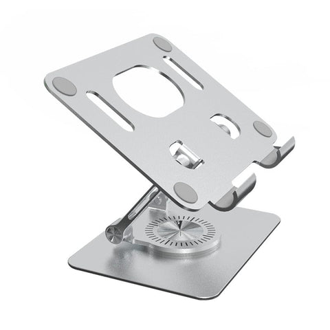 Darrahopens Audio & Video > Photography > Camera Accessories Aluminum Tablet Stand - Foldable & Height Adjustable - For Phone & Tablet - With Cooling Function (Heat Dissipation) - Silver