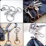 4 Pack Detachable Quick Release Keychains, Dual Pull Apart Metal Key Rings for Car Keys, Lanyards, Bags and Everyday Carry, Silver In Australia - Darrahopens